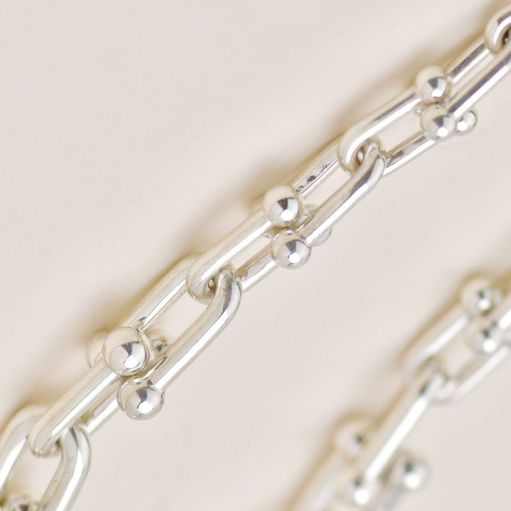 Authentic Tiffany HardWear Graduated Link Necklace in Sterling Silver