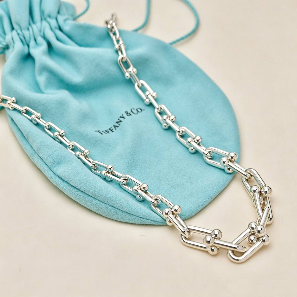 Preloved Authentic Tiffany & Co. HardWear Graduated Link Necklace in Sterling Silver