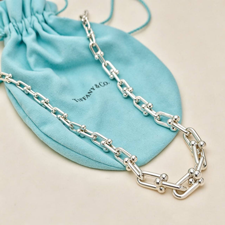Preloved Authentic Tiffany & Co. HardWear Graduated Link Necklace in Sterling Silver