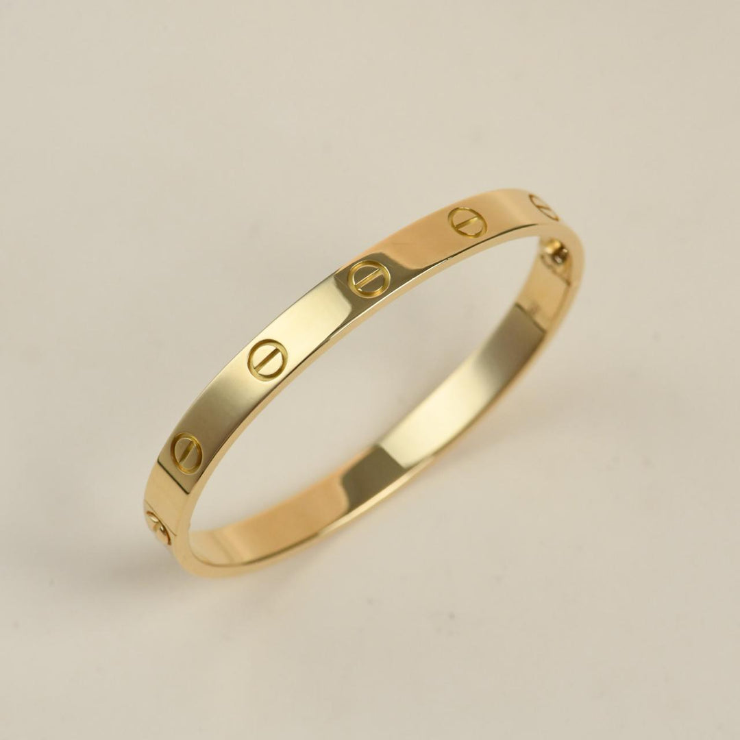 Authentic Cartier Love Bracelet Classic Model 18K Yellow Gold 