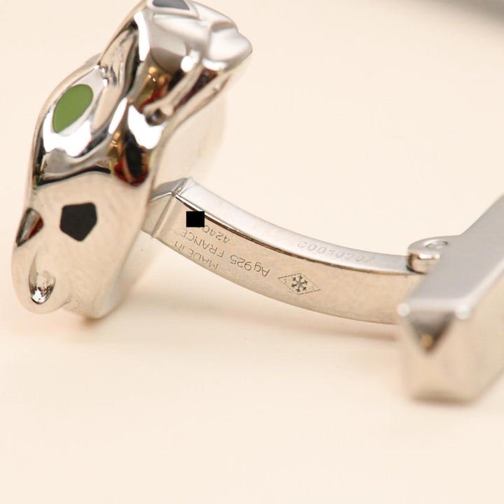 Second Hand Cartier Panthère de Cartier Cufflinks lacquer Sterling Silver