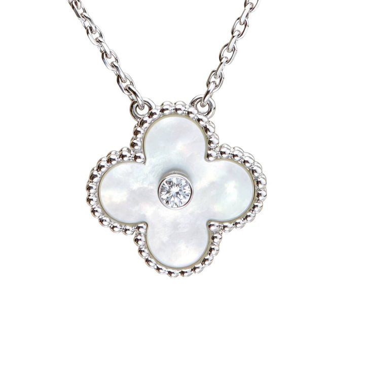 Preloved Authentic Van Cleef & Arpels Alhambra 2009 Holiday Pendant Mother of Pearl
