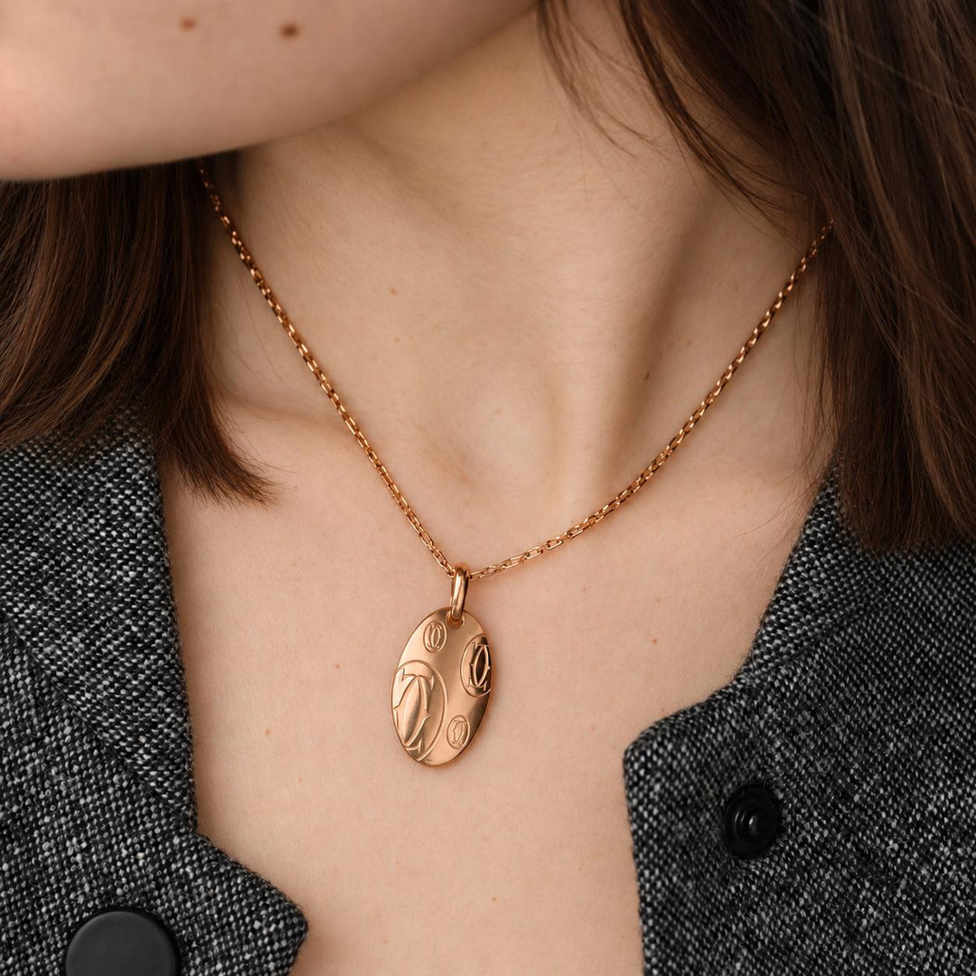 Cartier Happy Birthday Pendant Necklace 18K Rose Gold