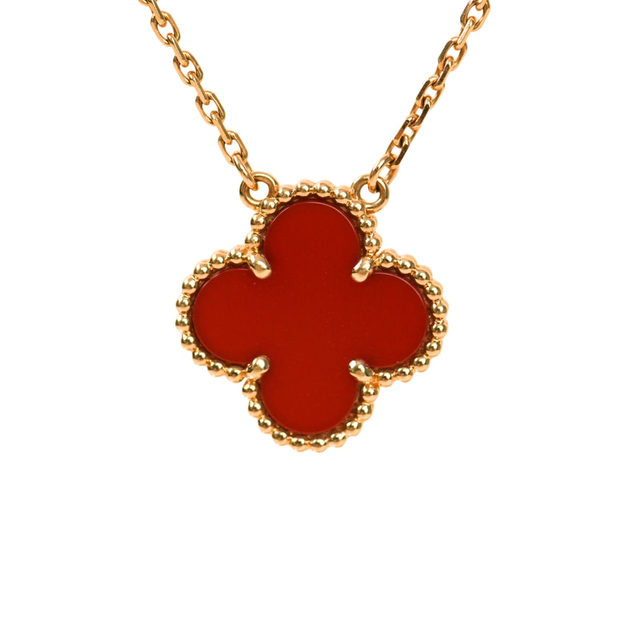 Preloved Van Cleef & Arpels Vintage Alhambra Carnelian Pendant