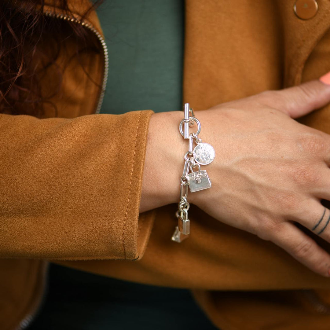 Hermès Sterling Silver Amulettes Bracelet