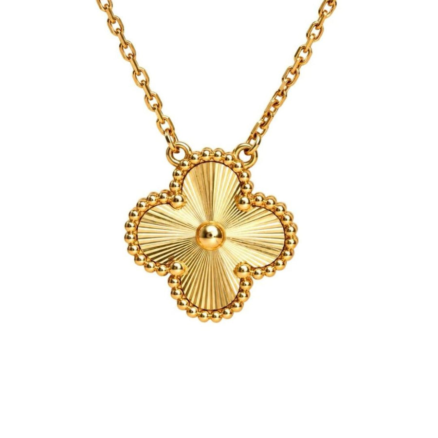 Van Cleef & Arpels Vintage Alhambra Guilloché Pendant 
