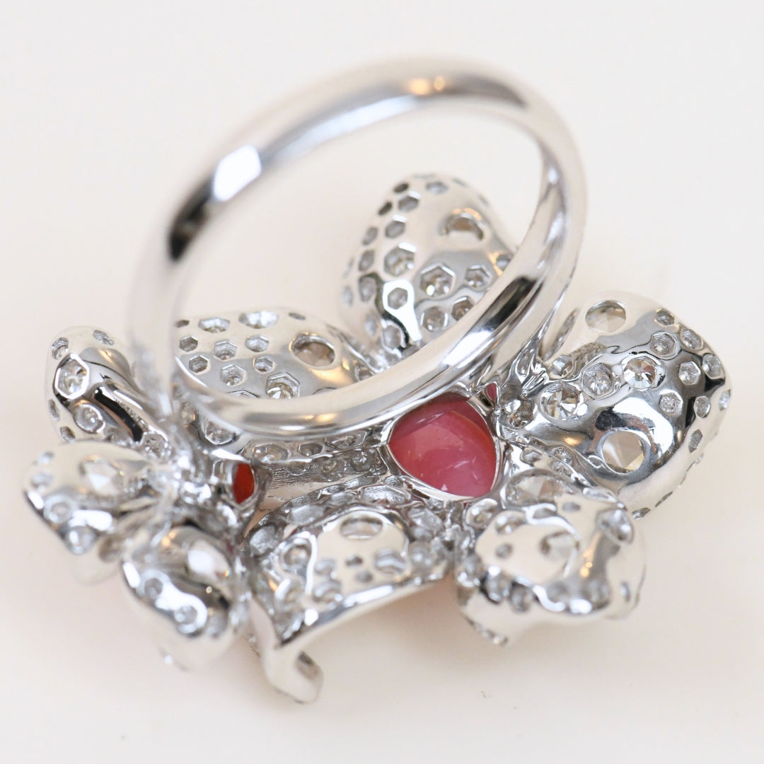 conch pearl diamond ring