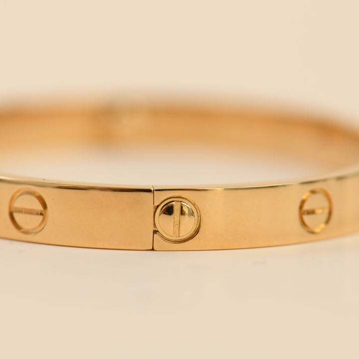 Cartier Love Bracelet Classic Model 18K Yellow Gold Size 17