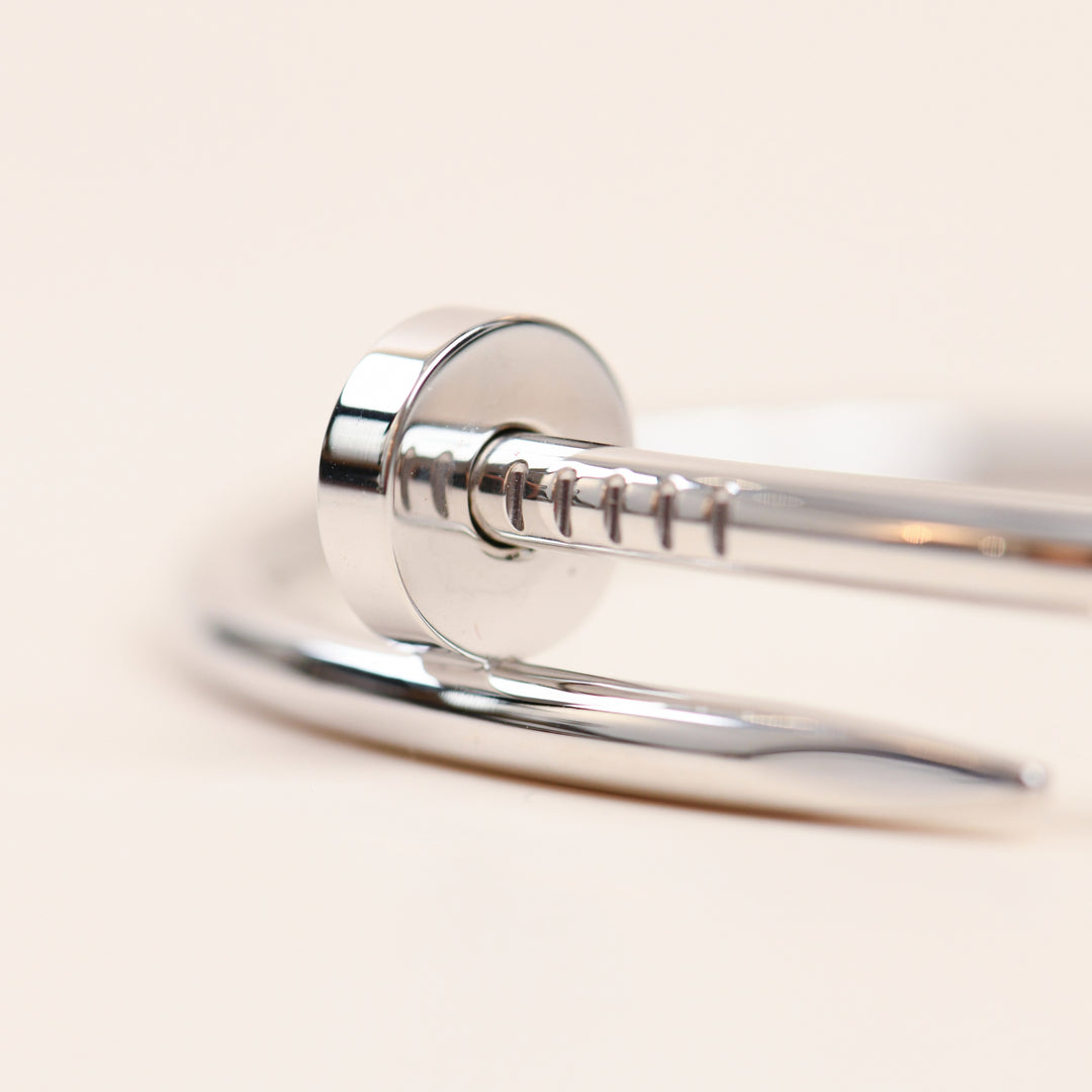 Cartier Juste un Clou Bracelet Classic Model 18K White Gold Size 18