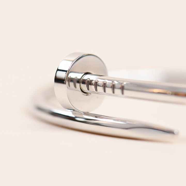 Cartier Juste un Clou Bracelet Classic Model 18K White Gold Size 18