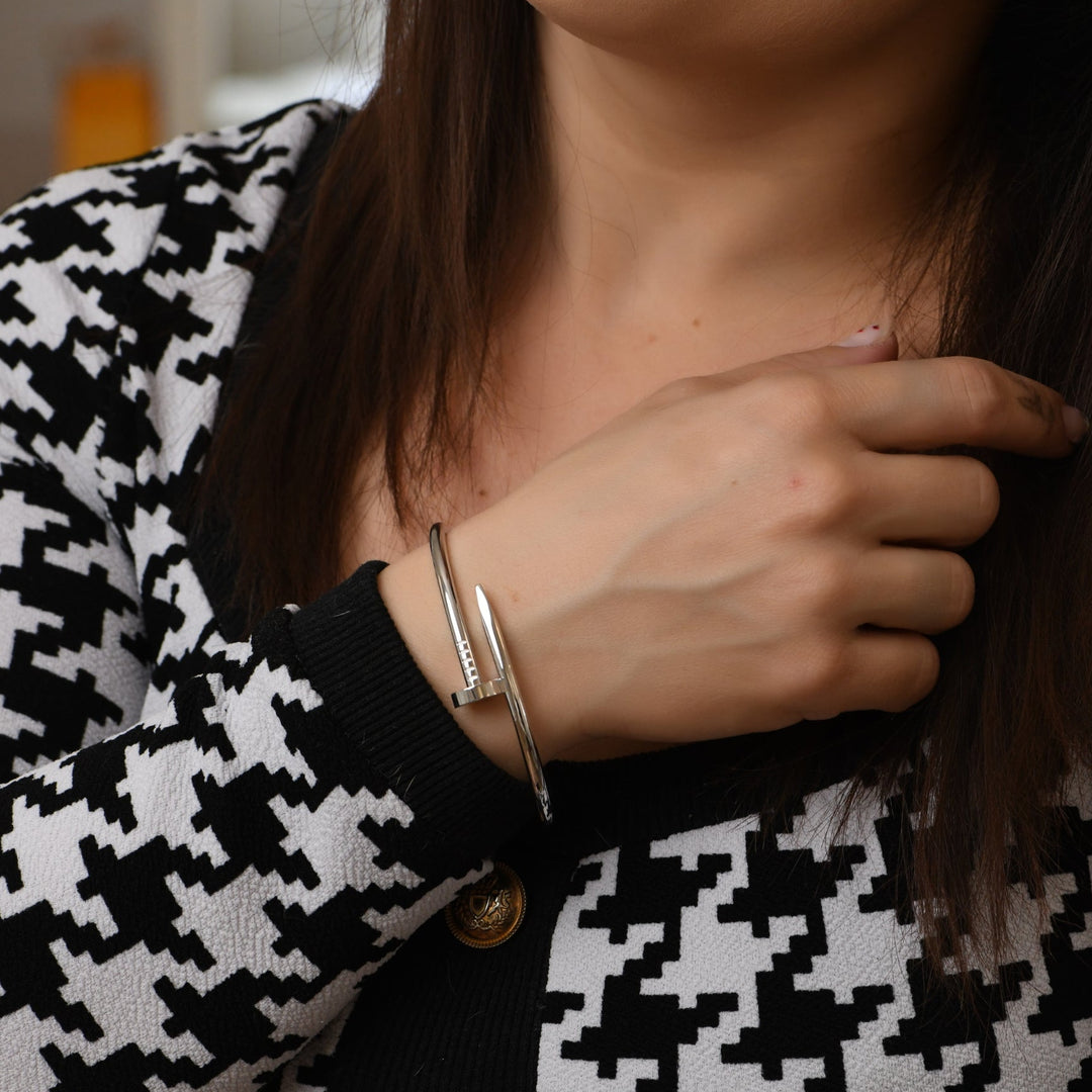 Cartier Juste un Clou Bracelet Classic Model 18K White Gold Size 18