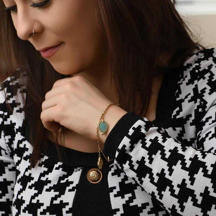 Van Cleef & Arpels Lucky Alhambra 4 Motifs 18K Yellow Gold Bracelet