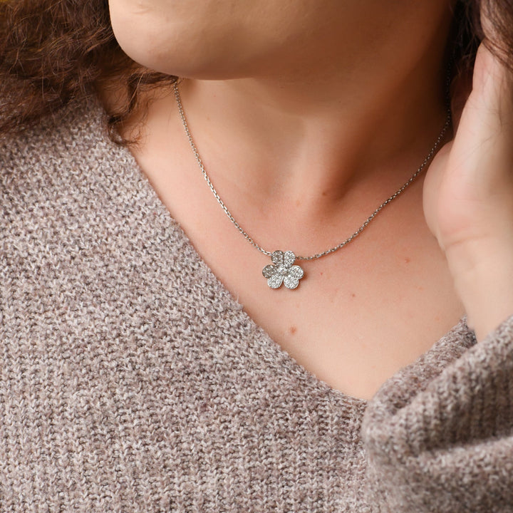 Van Cleef & Arpels Frivole Pavé Diamonds 18K White Gold Pendant