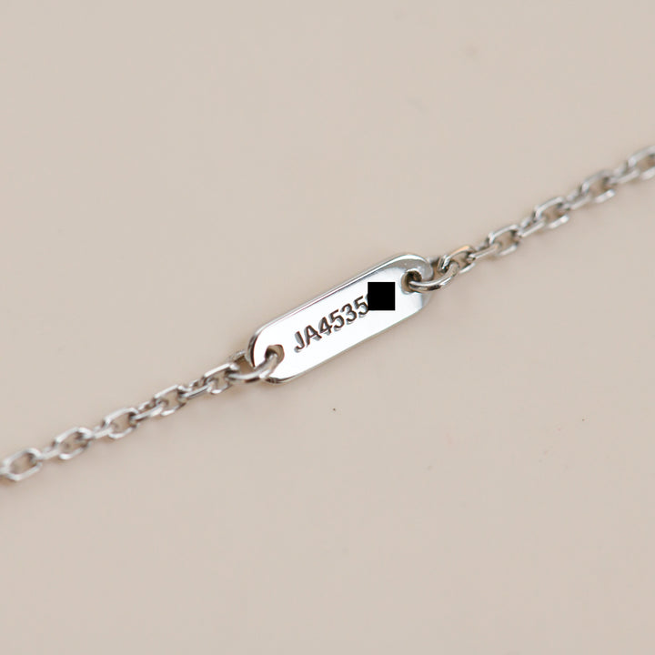 Second Hand VCA Sweet Alhambra Diamond 18K White Gold Pendant Necklace