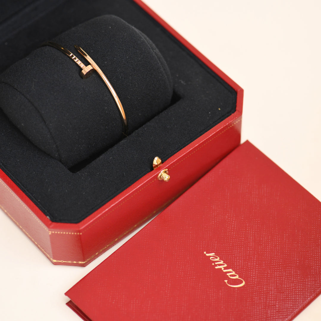Preloved Authentic Cartier Juste un Clou Bracelet Small Model 18K Rose Gold Size 17