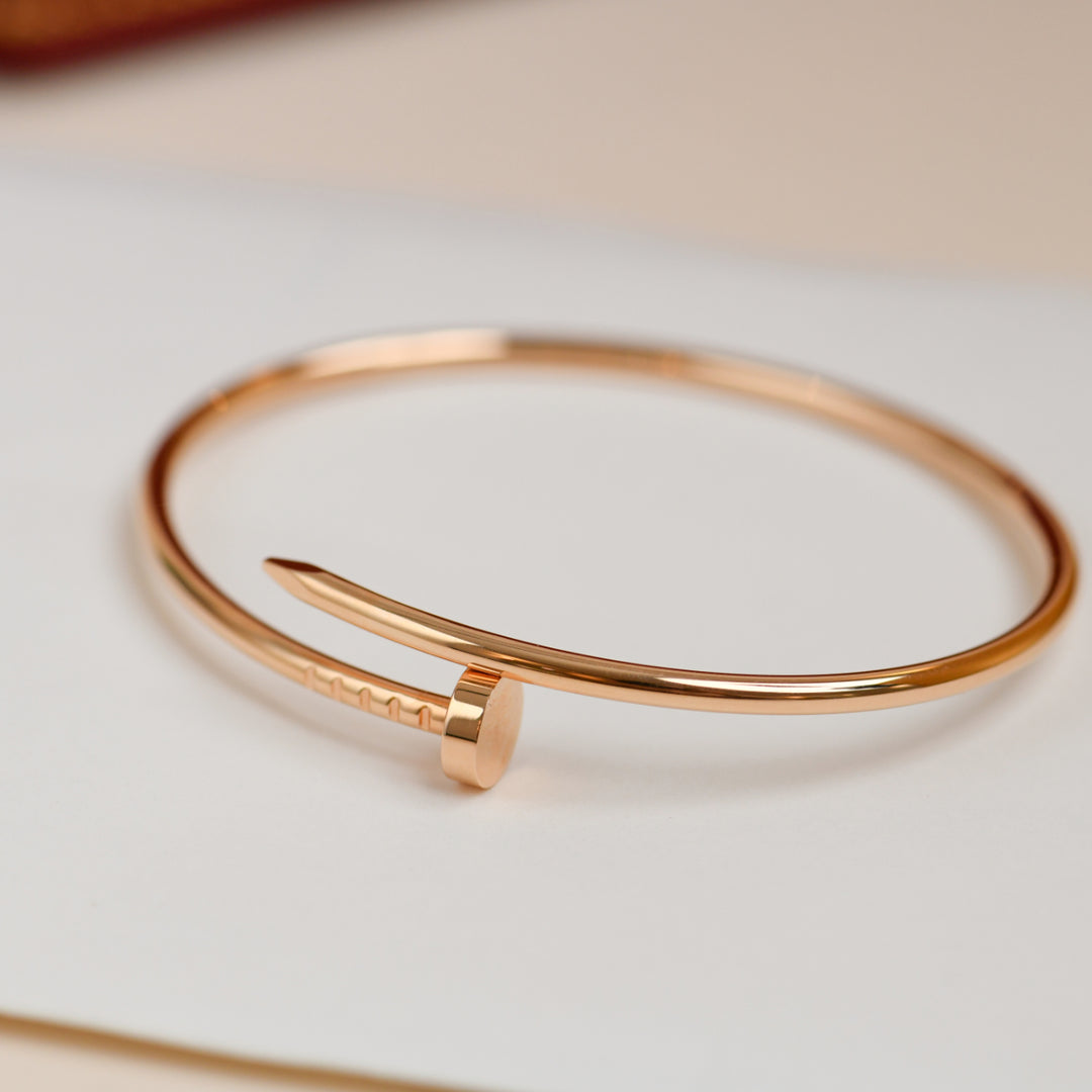 Second Hand Authentic Cartier Juste un Clou Bracelet Small Model 18K Rose Gold Size 17