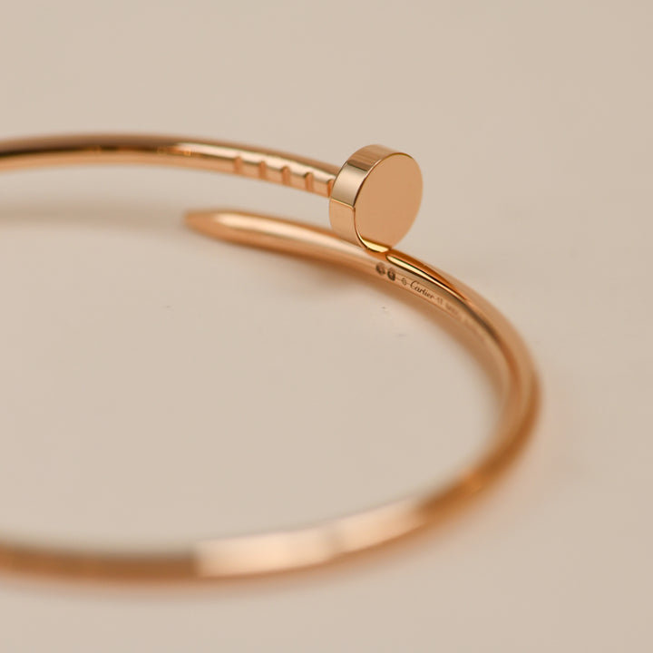Preloved Cartier Juste un Clou Bracelet Small Model 18K Rose Gold Size 17