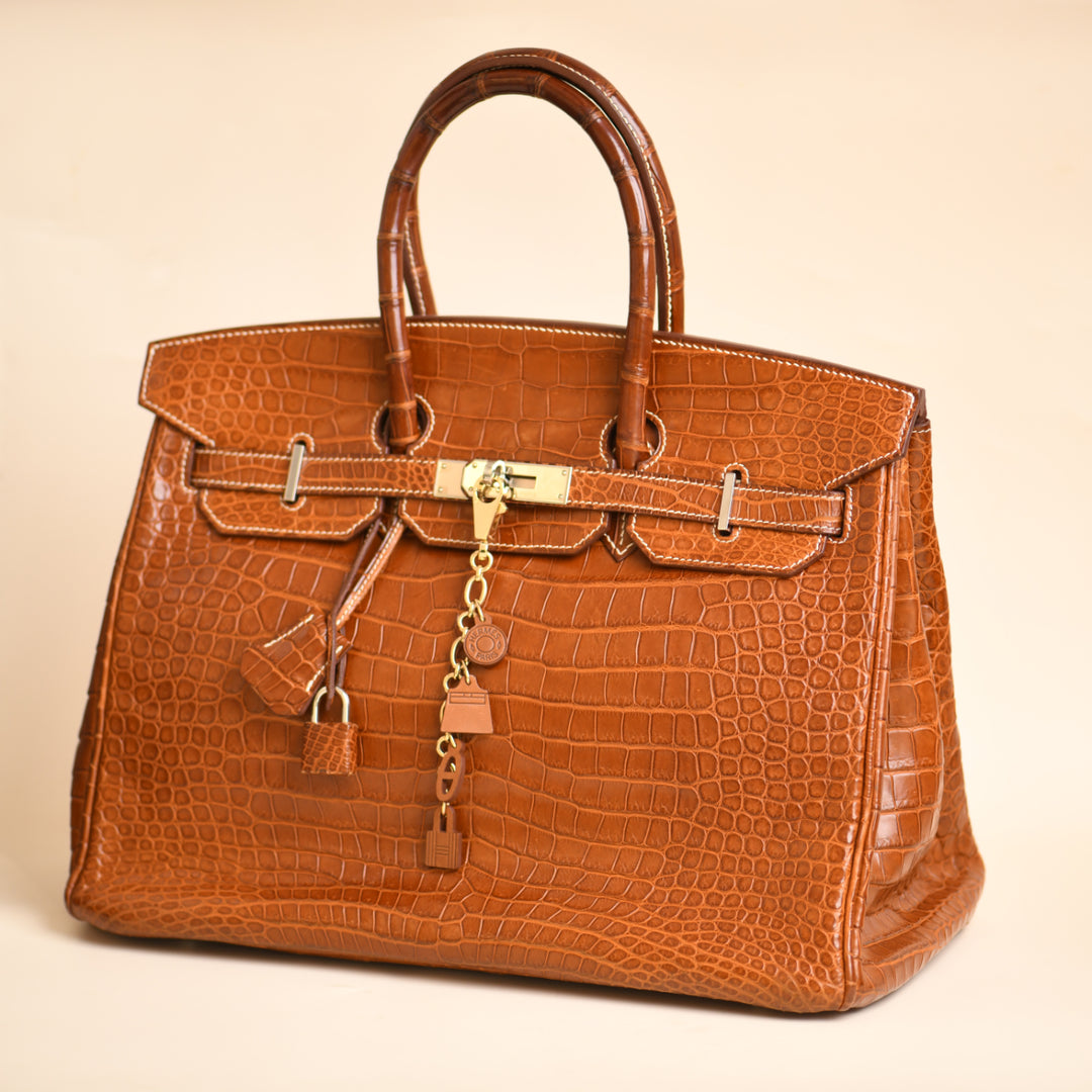 Hermès Barenia Olga Amulette Fauve Gold Bag Charm