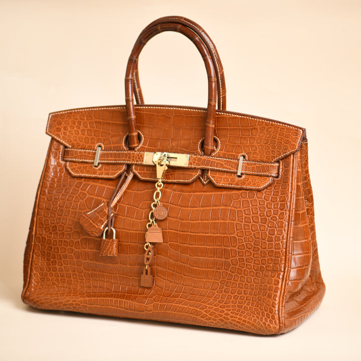 Hermès Barenia Olga Amulette Fauve Gold Bag Charm