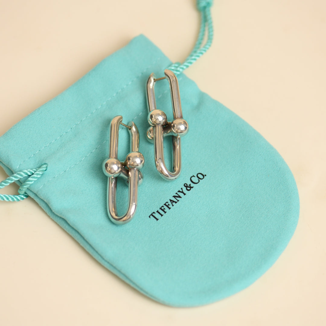 Preloved Tiffany & Co. HardWear Extra Large Link Earrings Sterling Silver