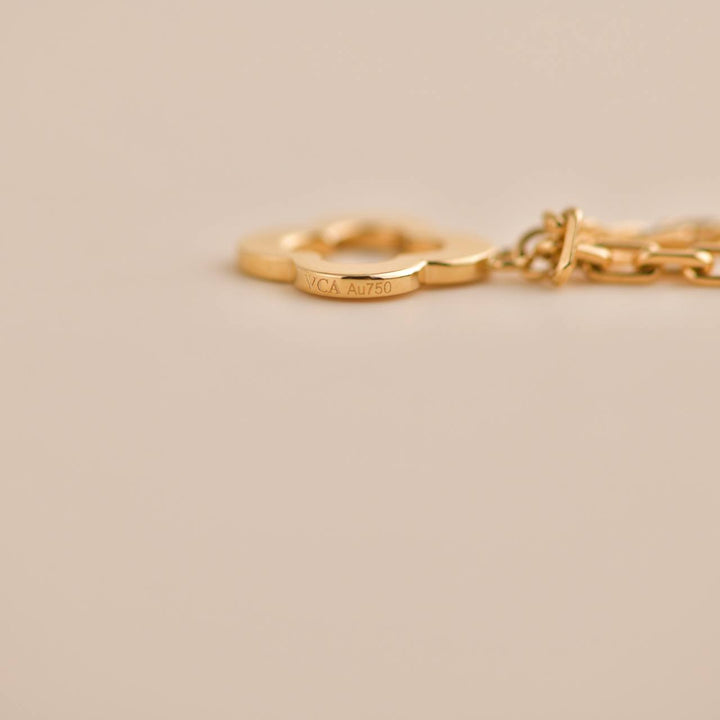 Van Cleef & Arpels Byzantine Alhambra Yellow Gold Bracelet