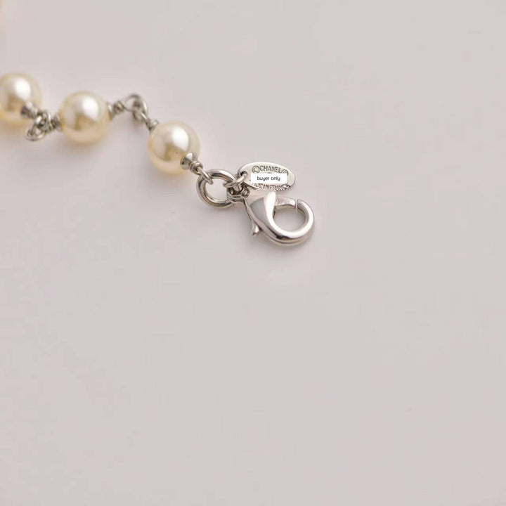 Chanel Five CC Logo Pearl Sautoir Necklace