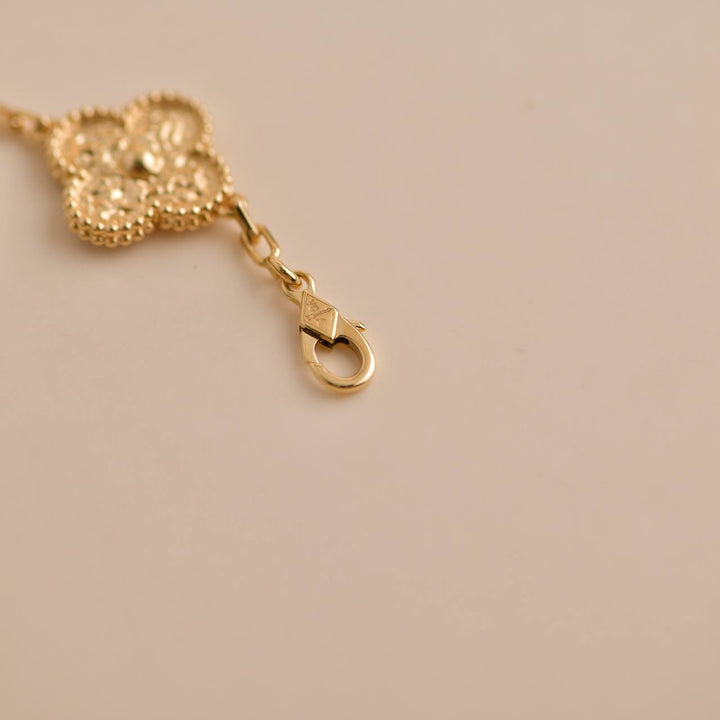 Van Cleef & Arpels Vintage Alhambra 5 Motifs Yellow Gold Bracelet