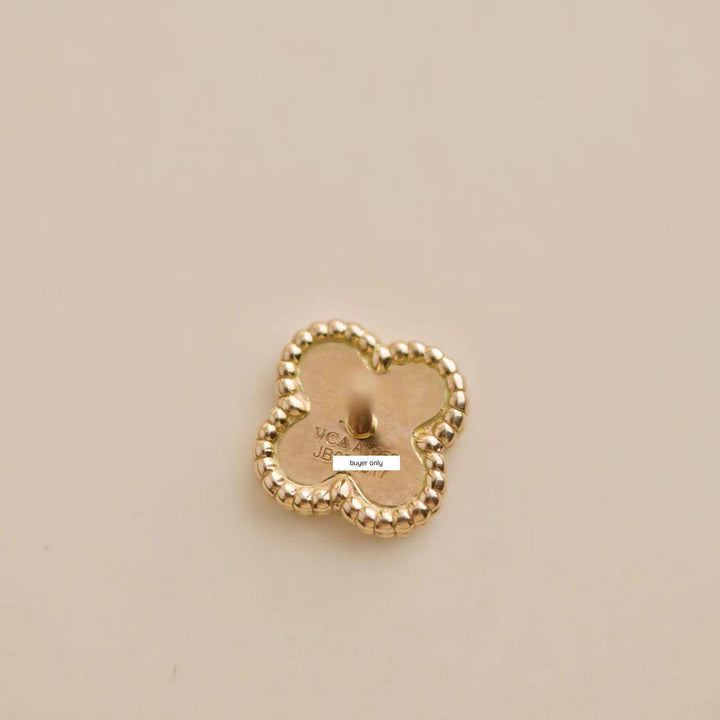 Van Cleef & Arpels Sweet Alhambra Hammered Rose Gold Earstuds