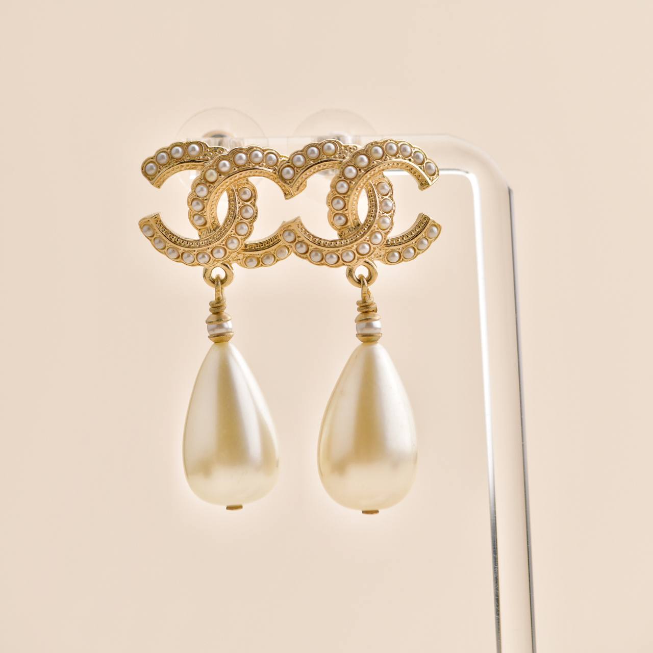 Chanel Gold Strass, Crystal And Imitation Pearl CC Classic Crystal Dangle  Earrings, 2022 Available For Immediate Sale At Sotheby's