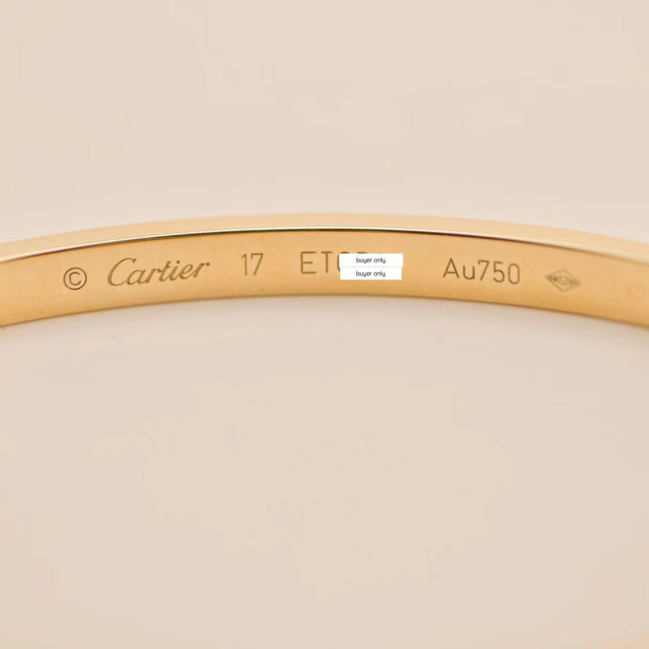 Cartier Love Bracelet Small Model 18K Yellow Gold Size 17