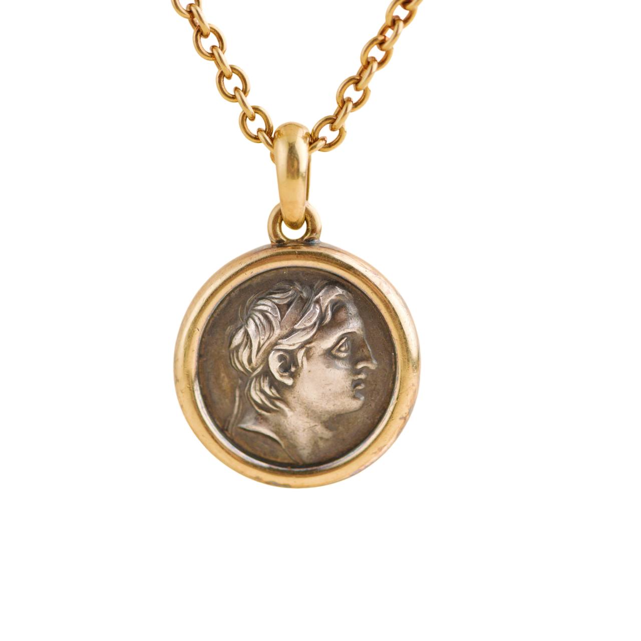 French Coin Pendant Necklace | AC Silver