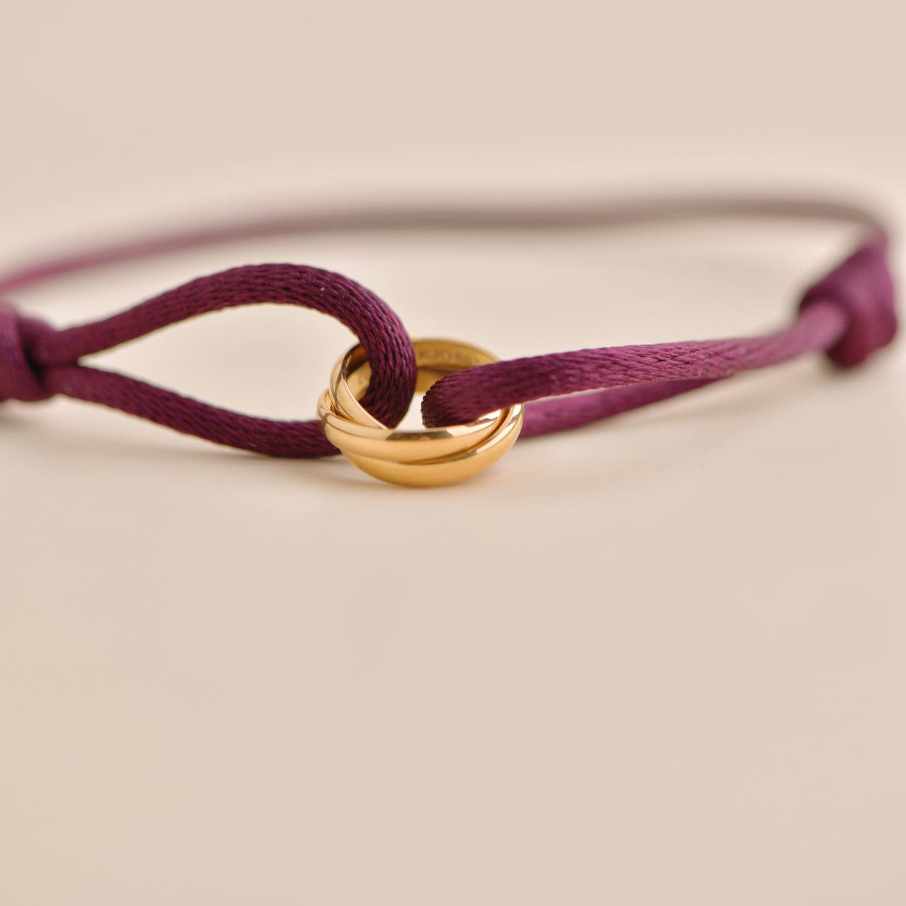 Cartier Trinity 18K Gold Cord Adjustable Bracelet