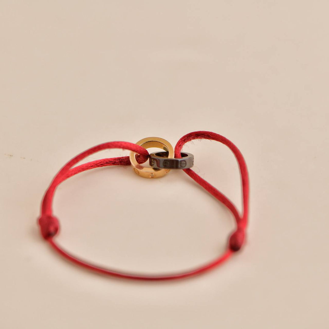 Cartier Red Silk Cord Bracelet