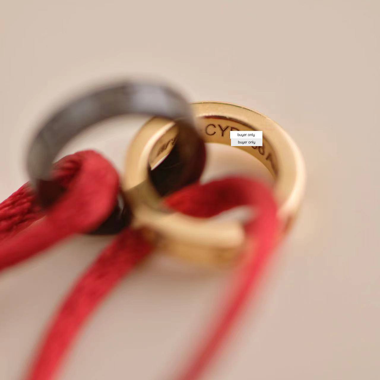 Cartier 18K Rose Gold Ceramic 4 Diamond LOVE Red Silk Cord Bracelet Dandelion Antiques