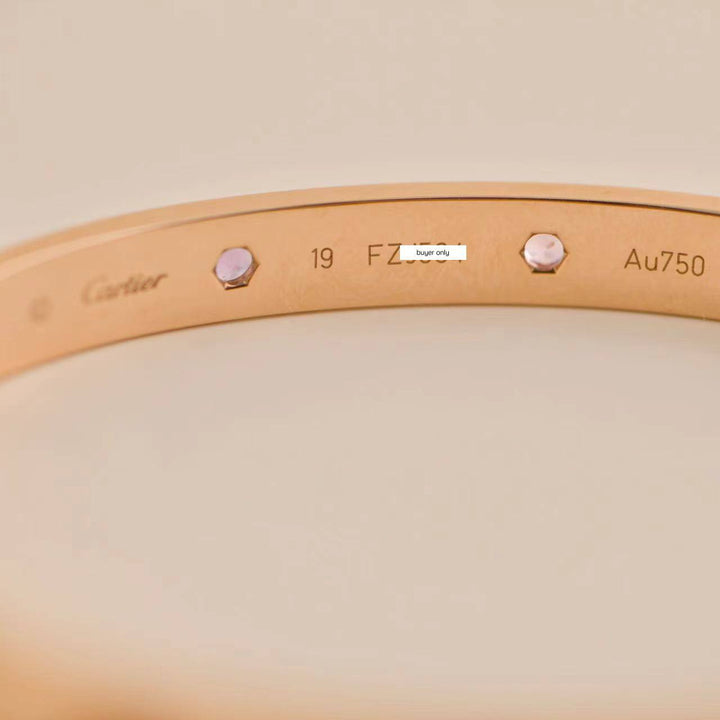 Cartier Love Bracelet 10 Multi Gemstone Rose Gold Size 19