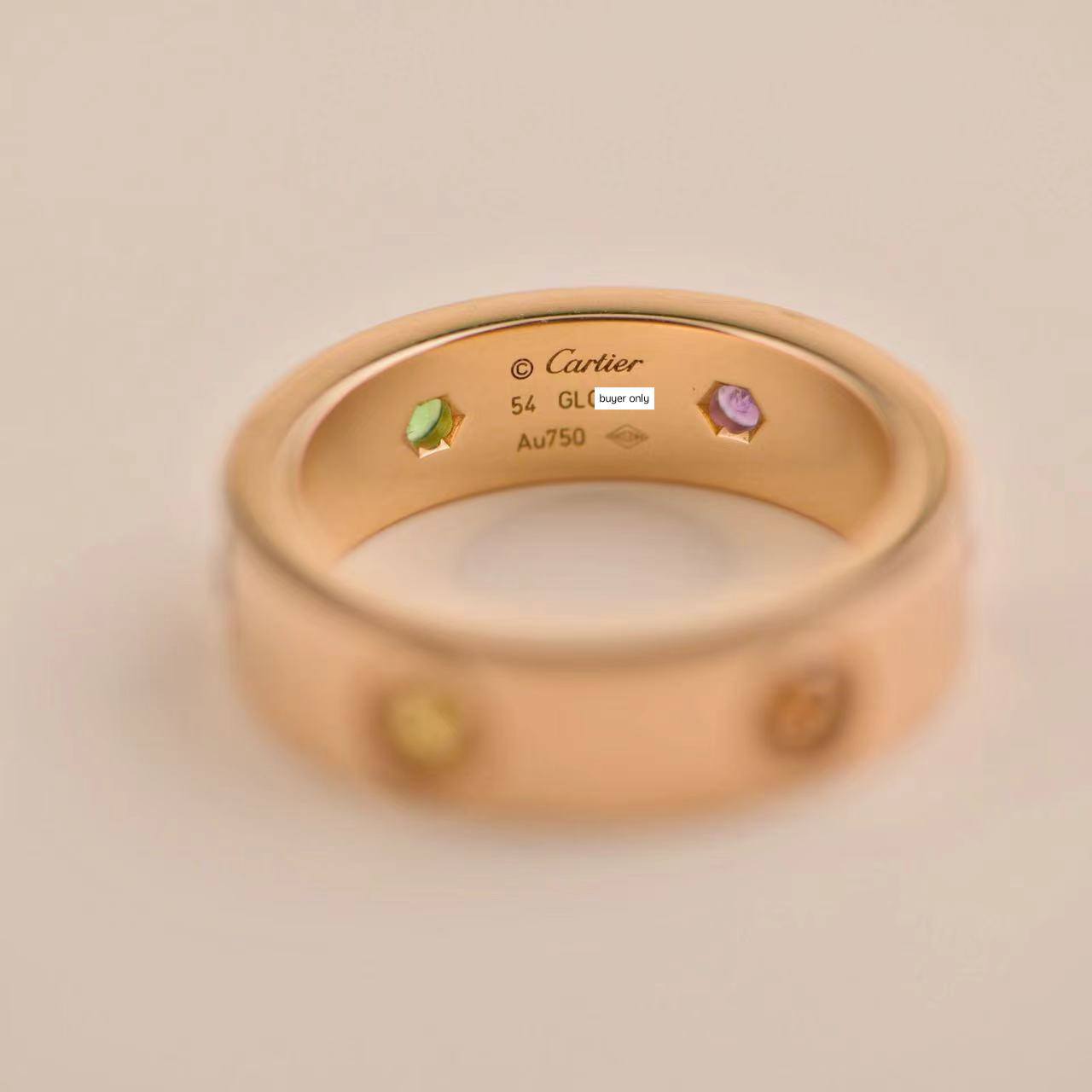 Cartier Love Rainbow Multigem Rose Gold Ring Size 54 – Dandelion