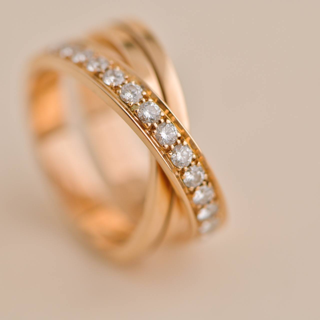 Cartier Nouvelle Vague Cross-Over Diamond Ring Size 53 – Dandelion