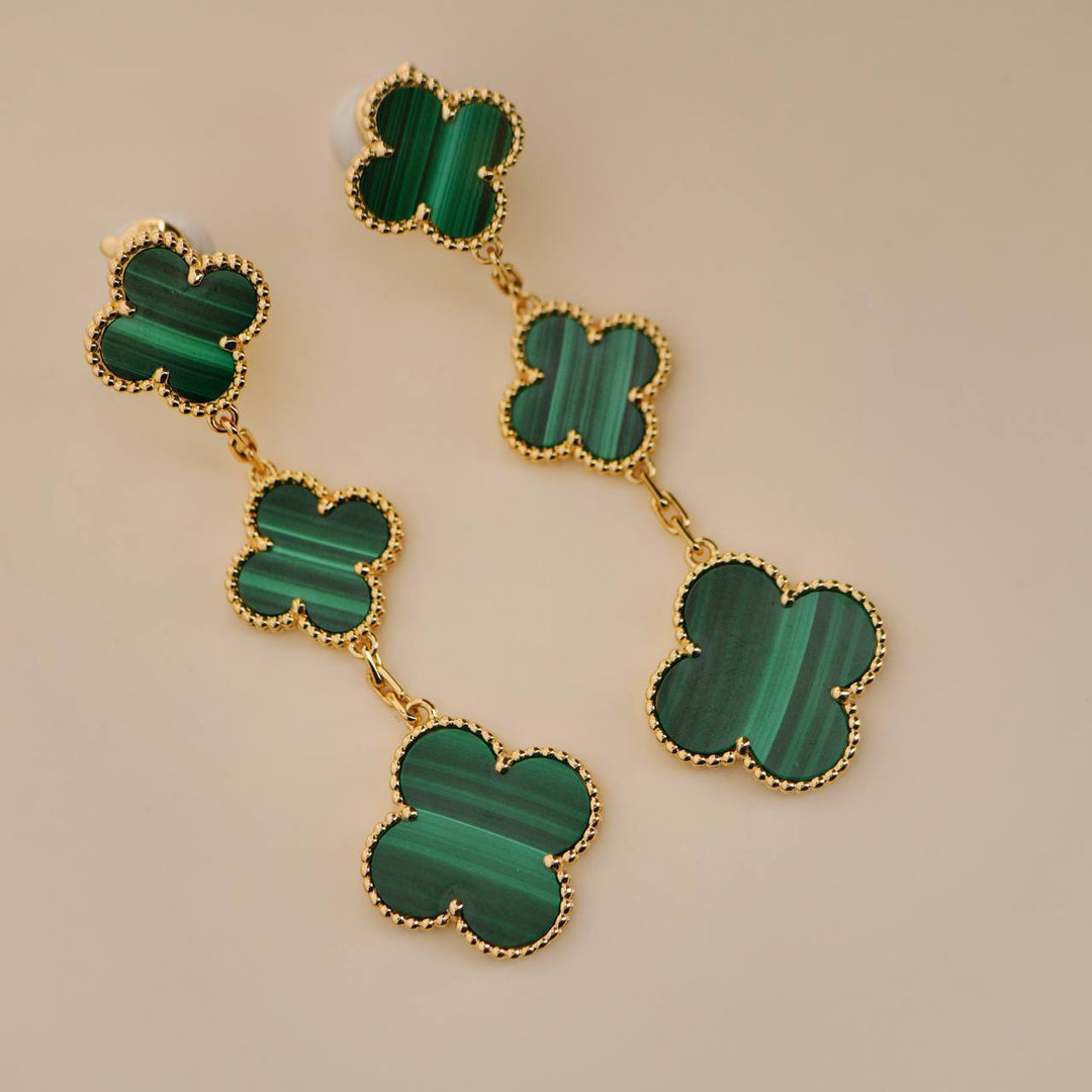 Van Cleef & Arpels magic Malachite Earrings 