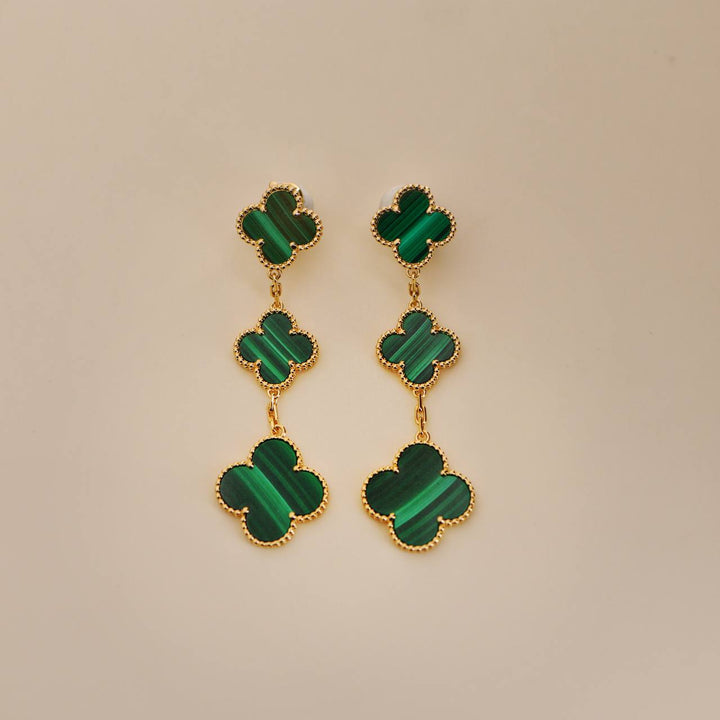 Van Cleef & Arpels 18K Malachite Earrings second hand