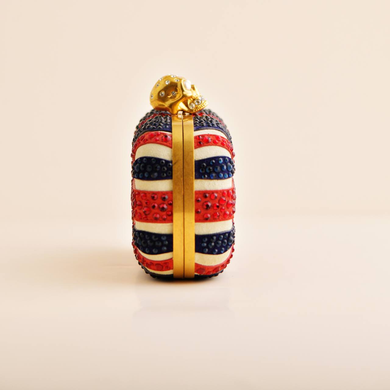 Alexander McQueen Crystal Union Jack Skull Clutch Bag – Dandelion