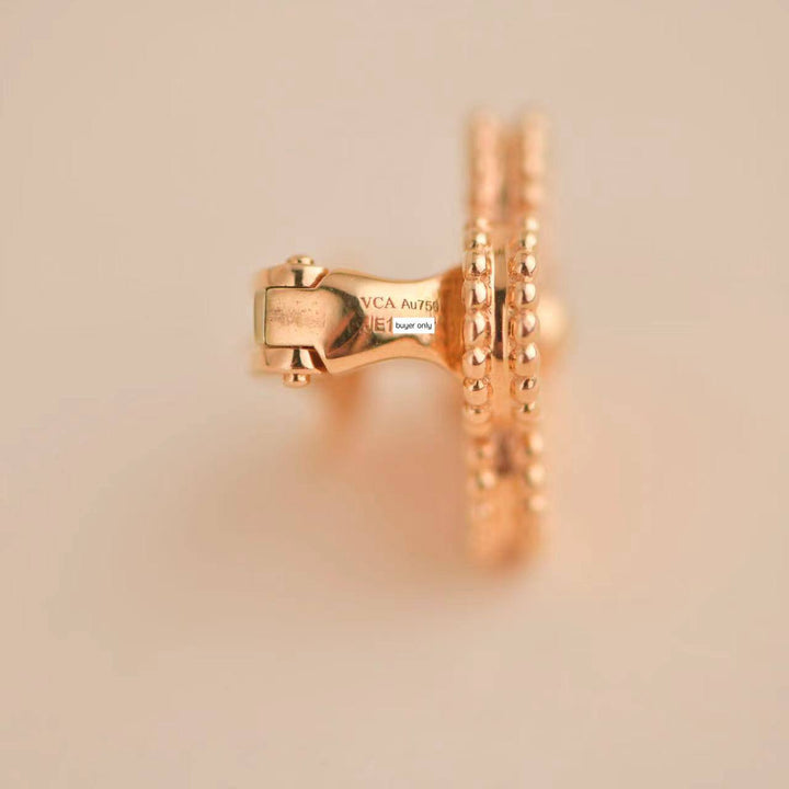 Van Cleef & Arpels Vintage Alhambra Rose Gold Earrings 