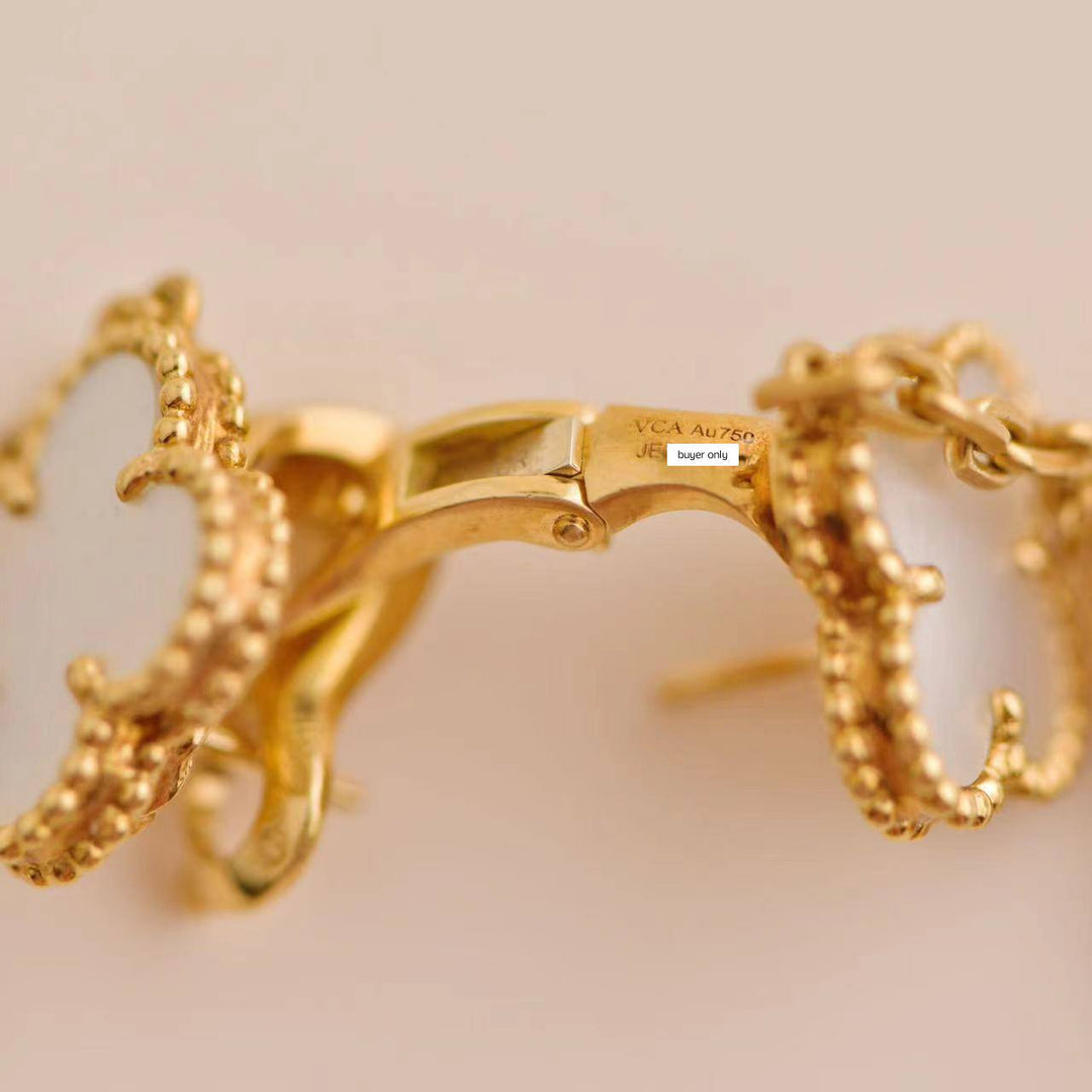 Van Cleef & Arpels Magic Alhambra 2 motif Mother of Pearl 18K Earrings