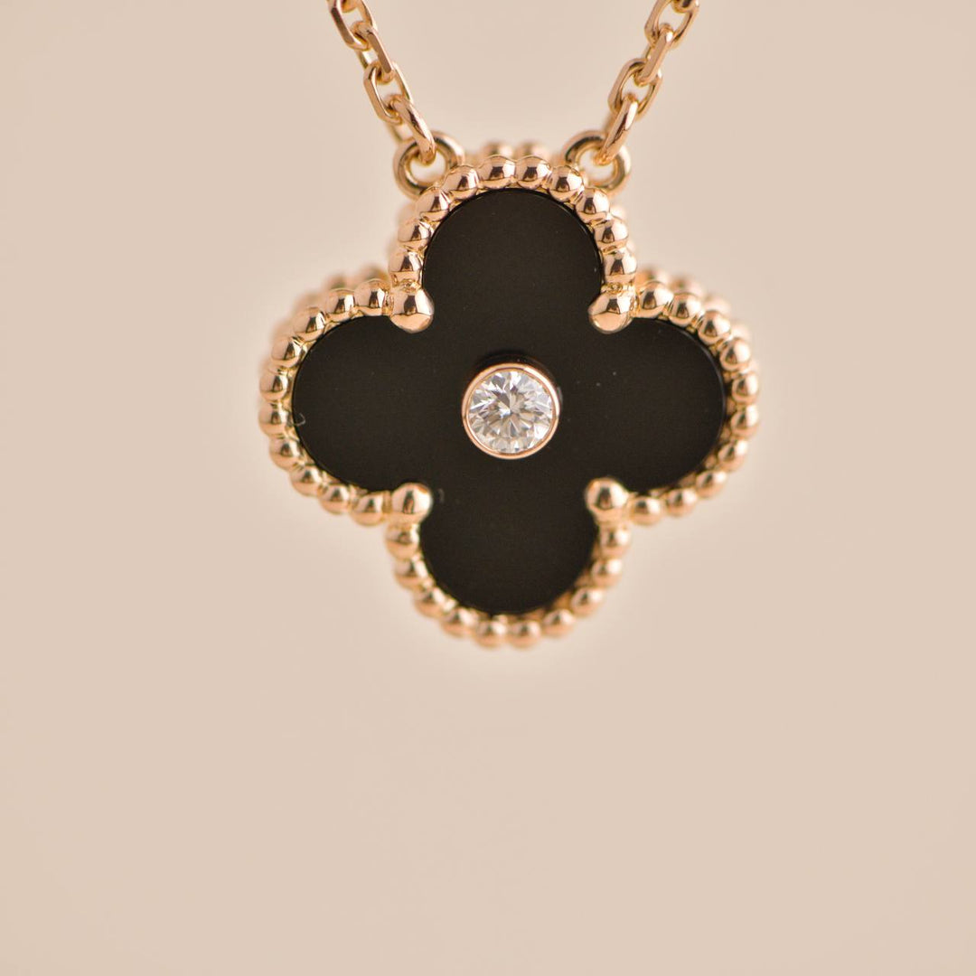 Van Cleef & Arpels Diamond Black Onyx 18K Necklace