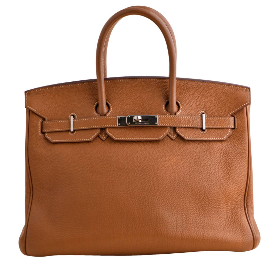 Hermès Gold Clémence Birkin 35  Hardware Handbag