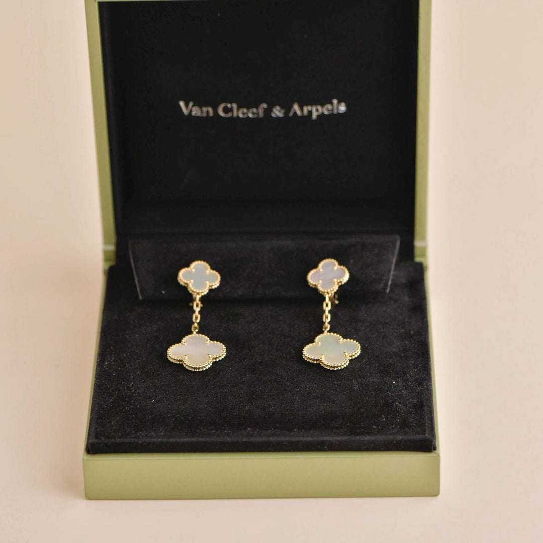 Van Cleef & Arpels Long Mother of Pearl  Earrings