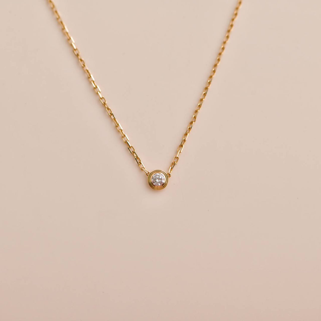 Cartier D'AMOUR Diamond Small Model Rose Gold  Necklace