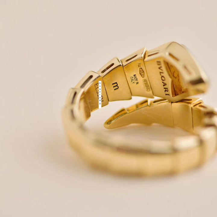 Bvlgari 18K Yellow Gold Serpenti Viper Ring Preowned
