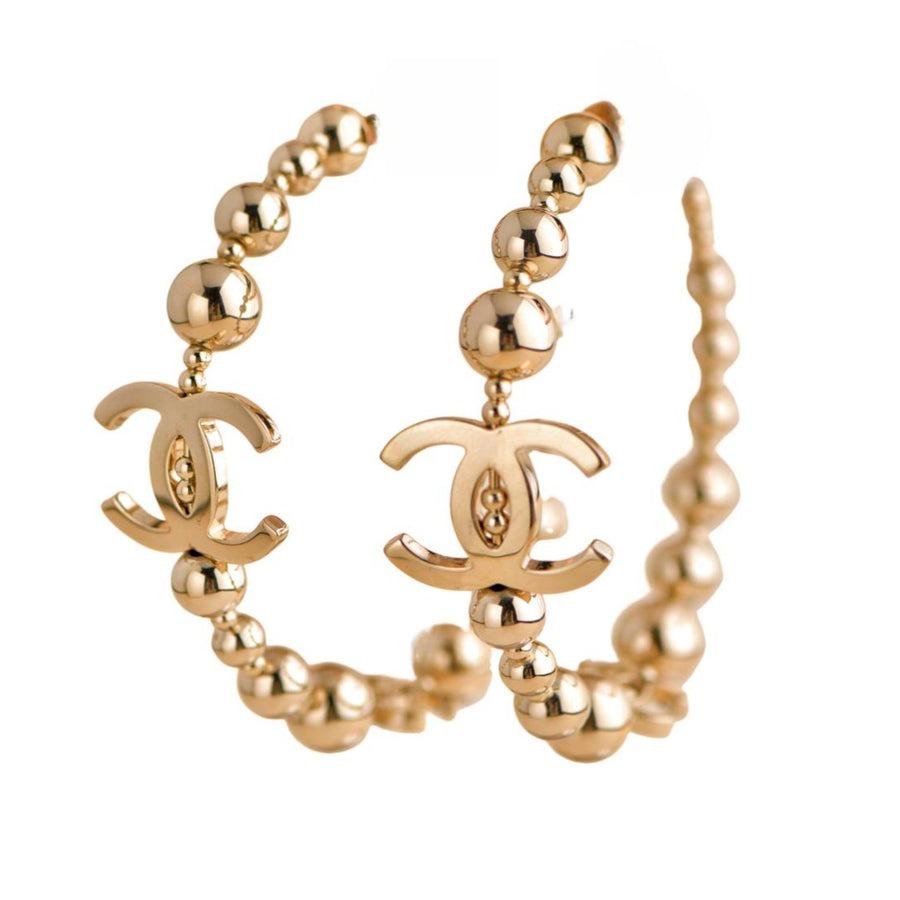 Chanel Beaded CC Earrings