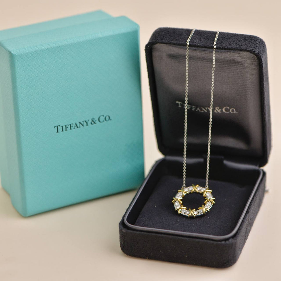 Tiffany Jean Schlumberger Sixteen Diamond Circle Pendant