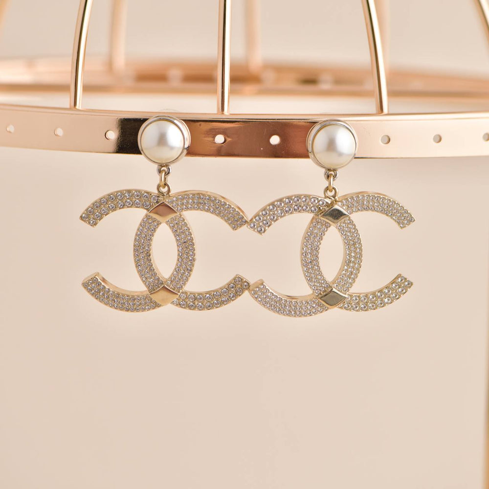 Chanel CC Faux Pearl Earrings  2021 Collection 